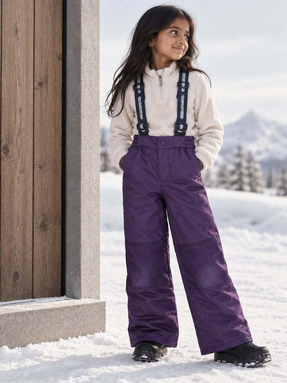 OshKosh B'gosh Girls Size 8 Purple Insulated Snow Pants Ski Bib Overalls
